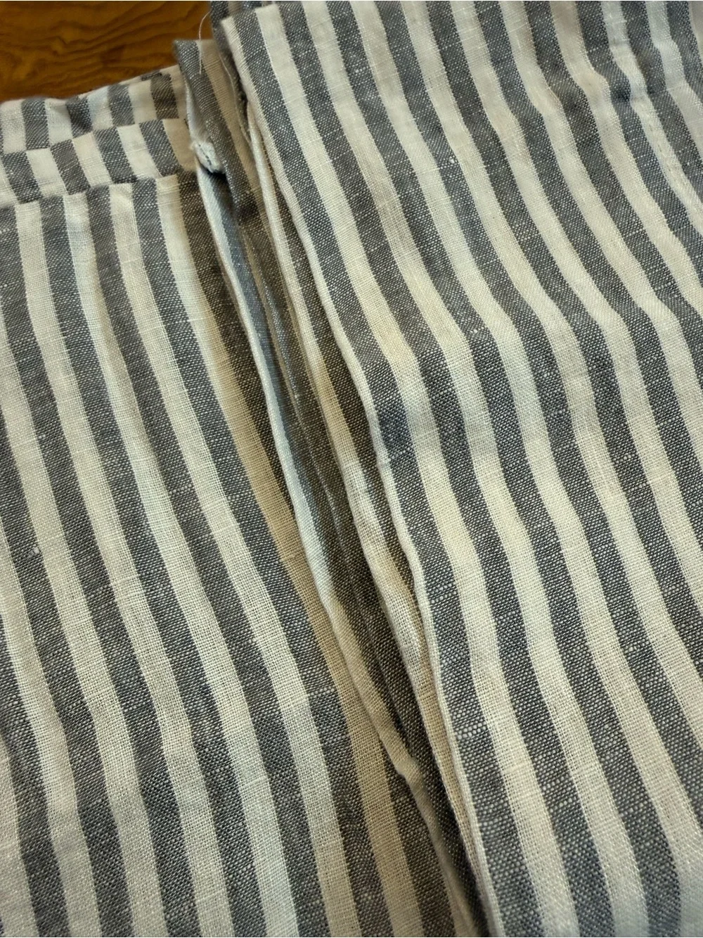 New Quince European Grey Striped Linen Pillowcase Set - Retail is 50